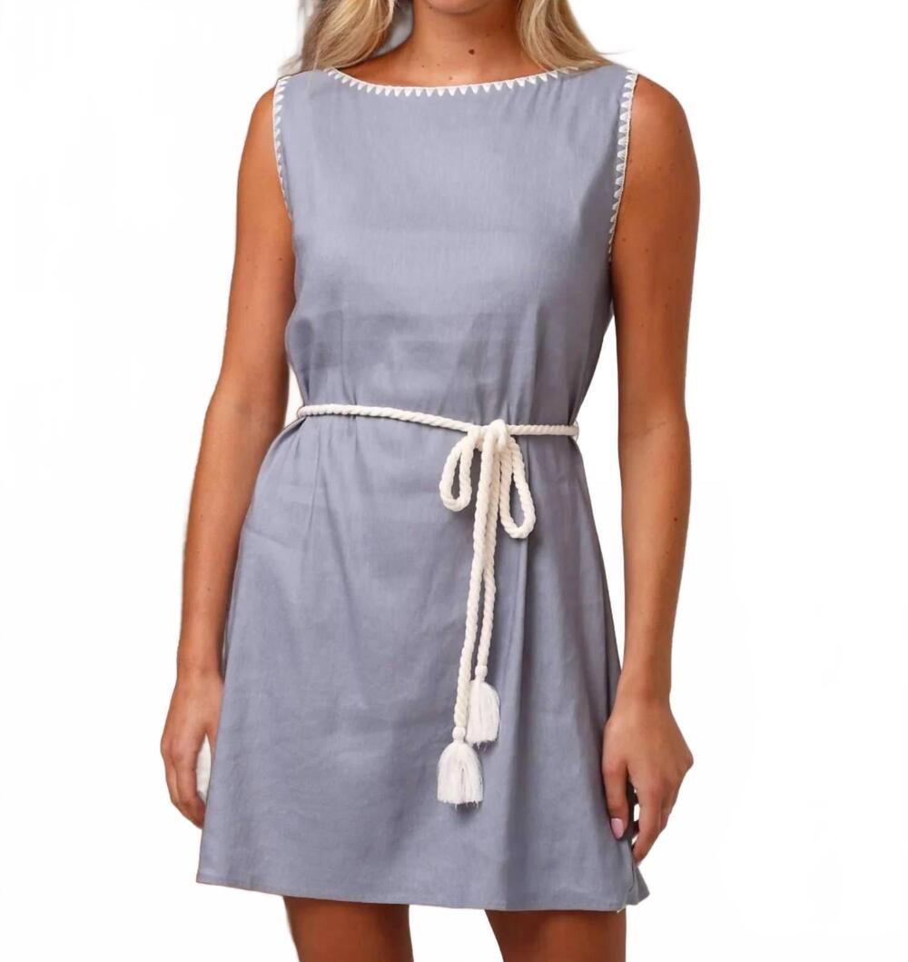 NEW SHORE vera mini dress in chambray